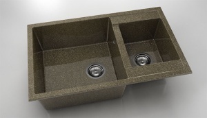 Chiuveta FAT cu doua cuve 80x49x21 Granixit - Img 8