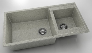 Chiuveta FAT cu doua cuve 95x49x21 Granixit - Img 48