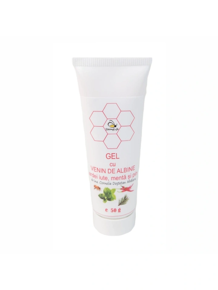 Gel revigorant cu venin de albine - 50g, ardei iute, menta si pin by Dr. Ing. Cornelia Dostetan Abalaru apicultor - Img 4
