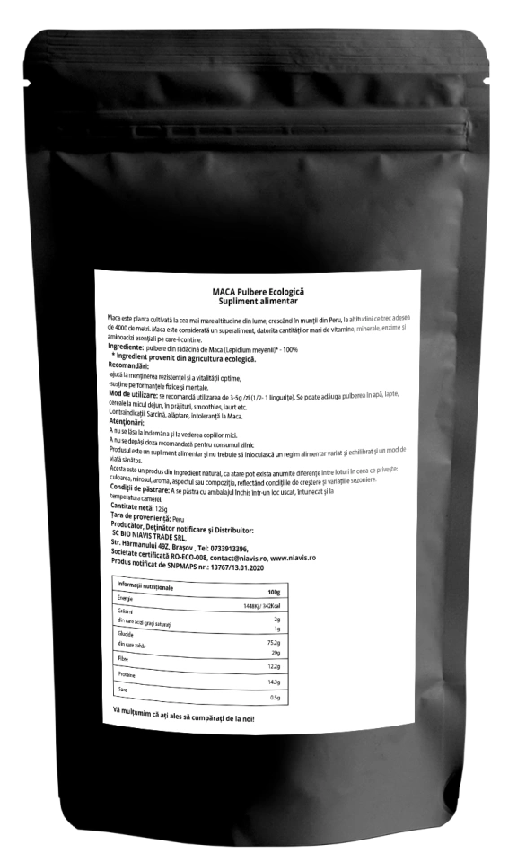 Maca Pulbere Ecologica/BIO 125g - Img 2