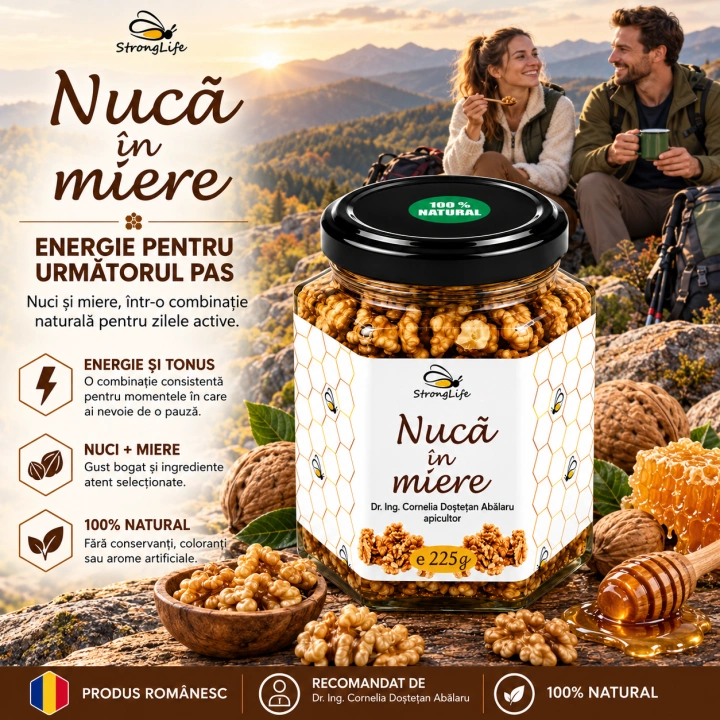 Nuca in miere - 225g by Dr. Ing. Cornelia Dostetan Abalaru apicultor - Img 2