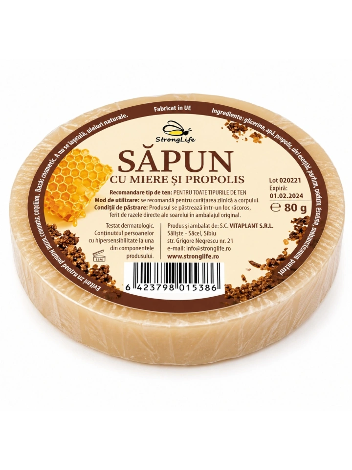 Sapun natural cu miere si propolis - 80g by Dr. Ing. Cornelia Dostetan Abalaru apicultor - Img 3