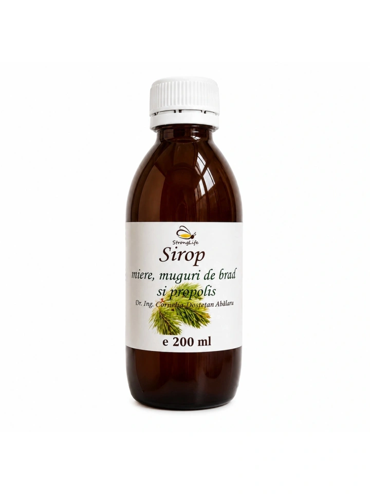 Sirop din muguri de brad si propolis cu miere de albine - 200ml by Dr. Ing. Cornelia Dostetan Abalaru apicultor - Img 6