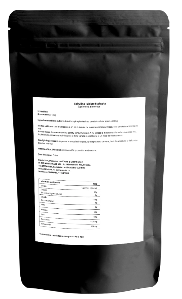 Spirulina Tablete Ecologice/BIO 125g - Img 2
