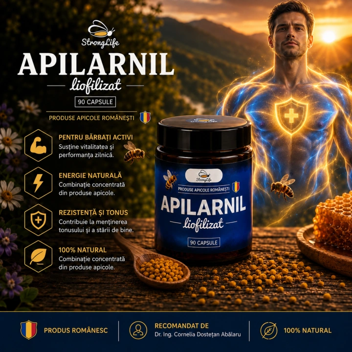 Apilarnil Liofilizat StrongLife - 90 capsule by Dr. Ing. Cornelia Dostetan Abalaru apicultor - Img 3