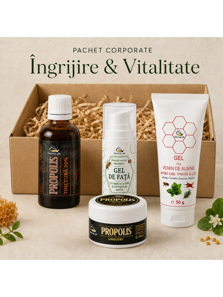 Îngrijire &amp; vitalitate – pachet cadou cu produse apicole naturale - Img 3