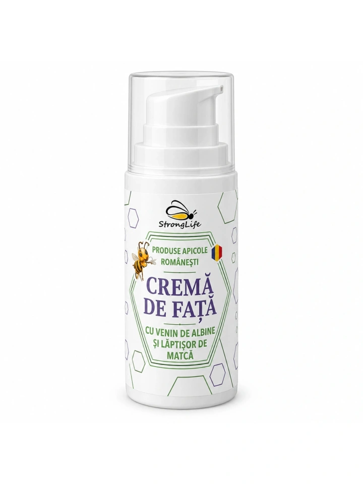 Crema de fata cu venin de albine si laptisor de matca StrongLife - 35g by Dr. Ing. Cornelia Dostetan Abalaru apicultor - Img 3