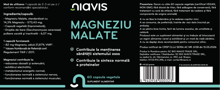 Magneziu Malate 60cps - Img 2
