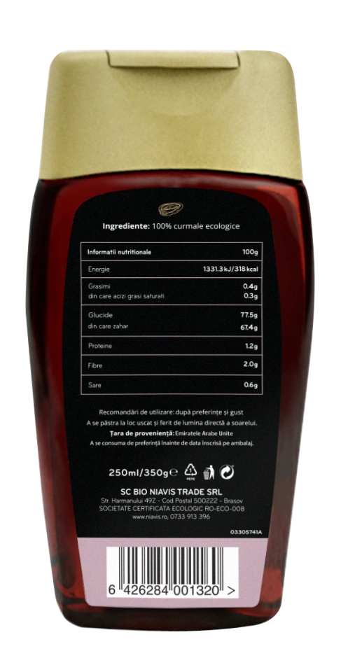 Sirop de Curmale Ecologic/BIO 250ml / 350g - Img 2