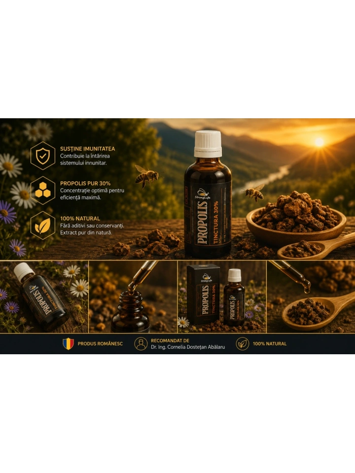 Tinctura de propolis 30% - 100ml by Dr. Ing. Cornelia Dostetan Abalaru apicultor - Img 4