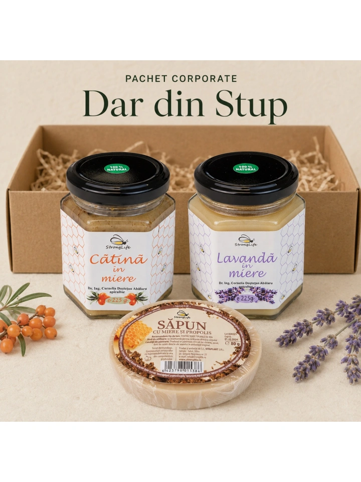 Dar din Stup – pachet cadou cu miere și săpun natural - Img 2