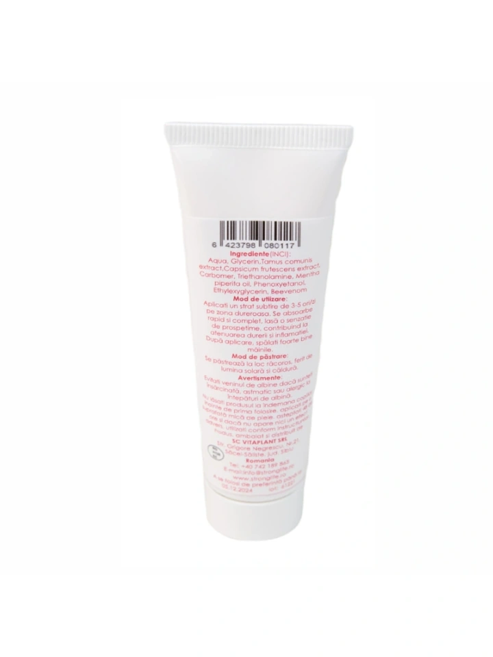 Gel revigorant cu venin de albine - 50g, ardei iute, menta si pin by Dr. Ing. Cornelia Dostetan Abalaru apicultor - Img 5