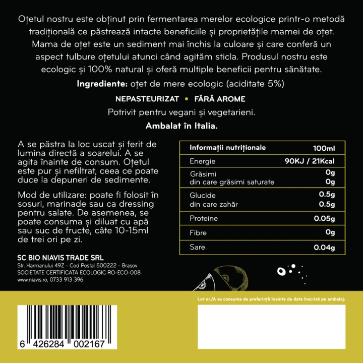 Otet din Cidru de Mere Nefiltrat Ecologic/BIO 250ml - Img 3