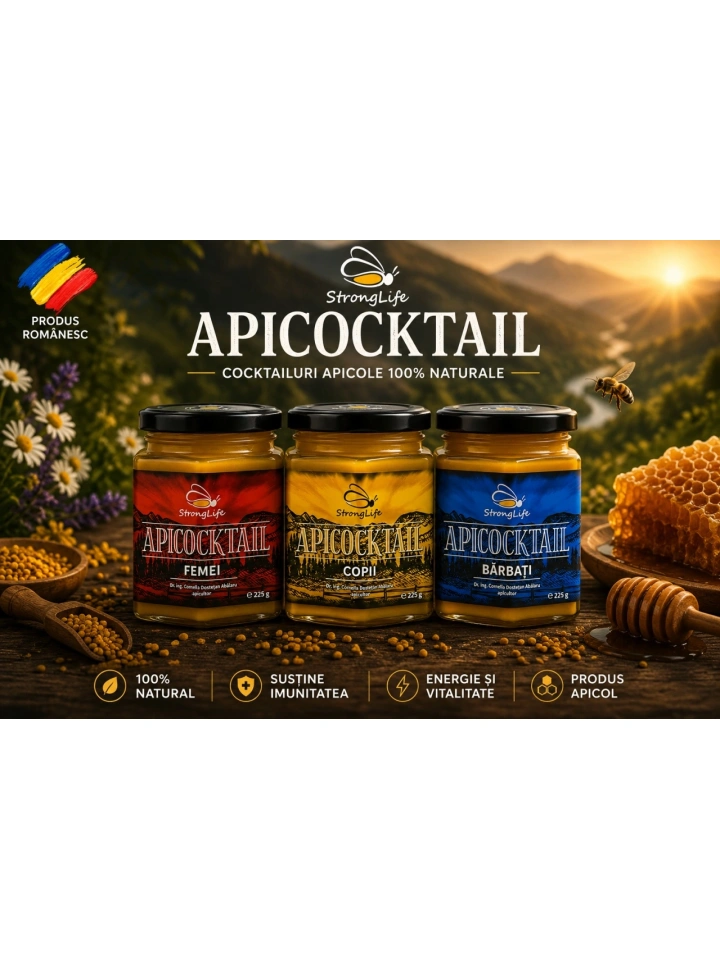 Pachet ApiCocktail® - 675g cocktail-uri apicole pentru cresterea imunitatii intregii familii by Dr. Ing. Cornelia Dostetan Abalaru apicultor - Img 2