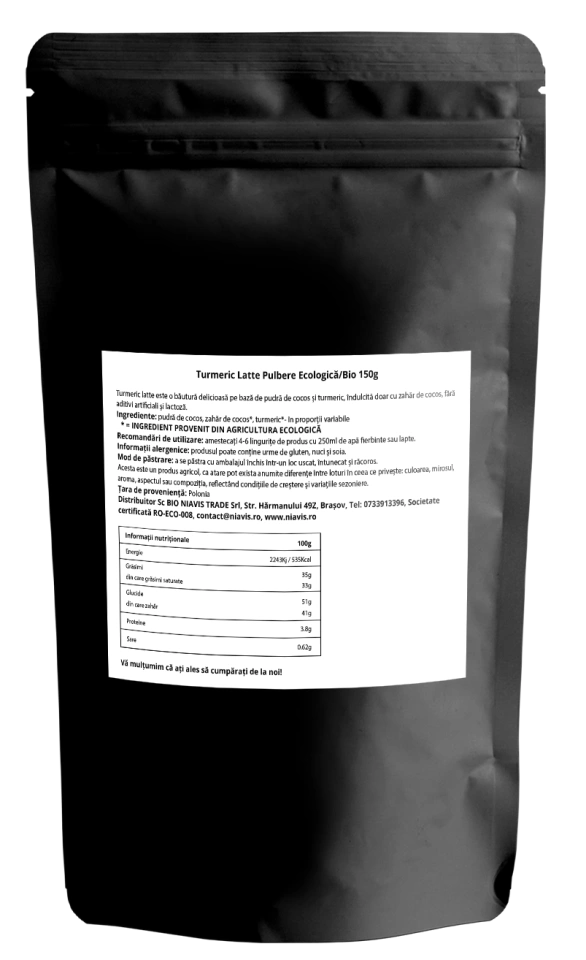 Turmeric Latte Pulbere Ecologica/Bio 150g - Img 2