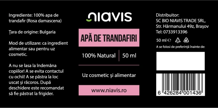 Apa de Trandafiri 50ml - Img 2