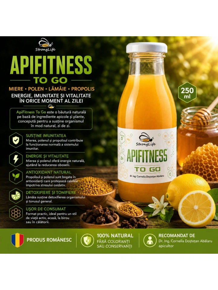 ApiFitness to GO - 250ml by Dr. Ing. Cornelia Dostetan Abalaru apicultor - Img 2