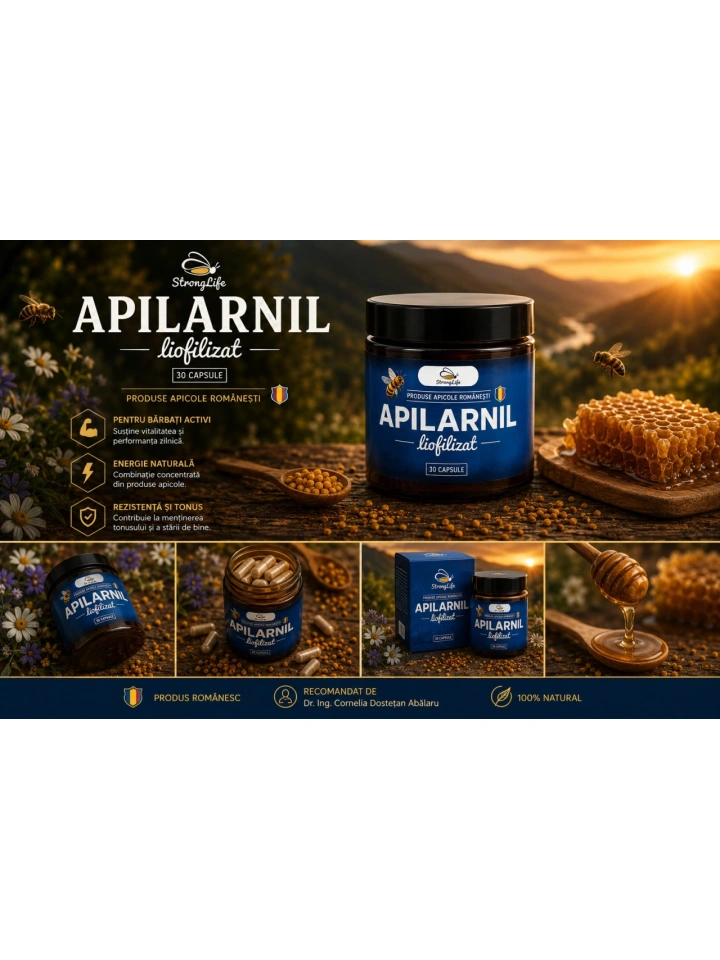 Apilarnil Liofilizat StrongLife - 30 capsule by Dr. Ing. Cornelia Dostetan Abalaru apicultor - Img 5