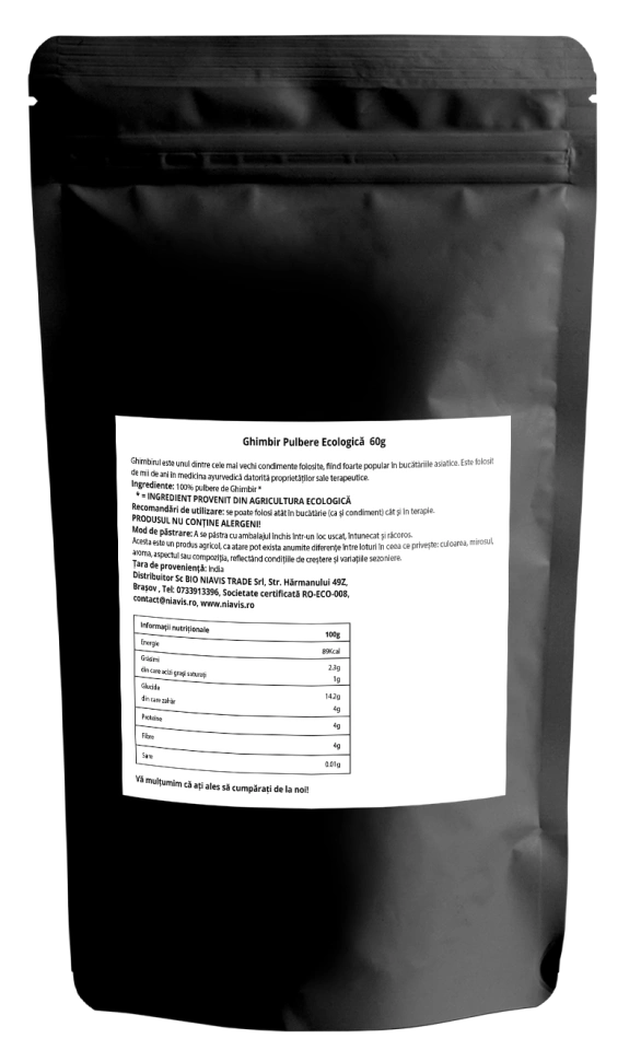 Ghimbir pulbere Ecologica/BIO 60g - Img 2
