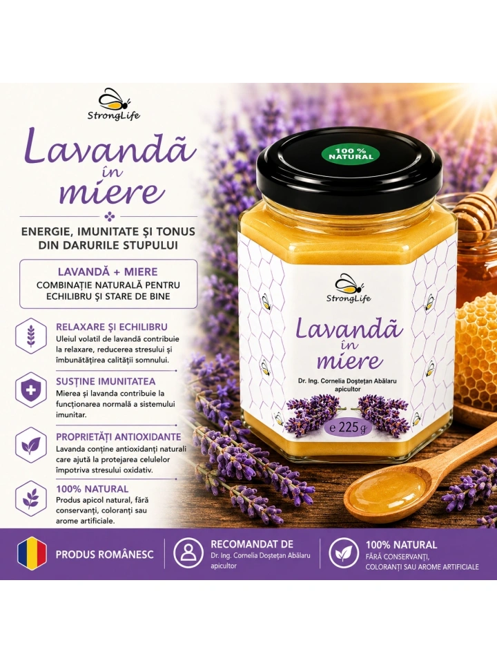 Lavanda in miere - 225g by Dr. Ing. Cornelia Dostetan Abalaru apicultor - Img 3