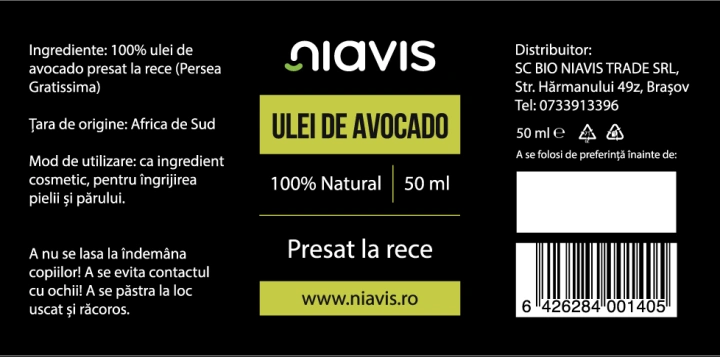 Ulei de Avocado 50ml - Img 2