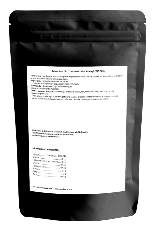 Zahar Brut din Trestie de Zahar Ecologic/BIO 500g - Img 2