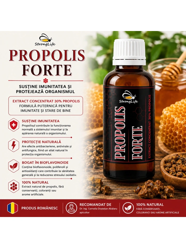 Propolis Forte cu extract moale - 50ml by Dr. Ing. Cornelia Dostetan Abalaru apicultor - Img 3