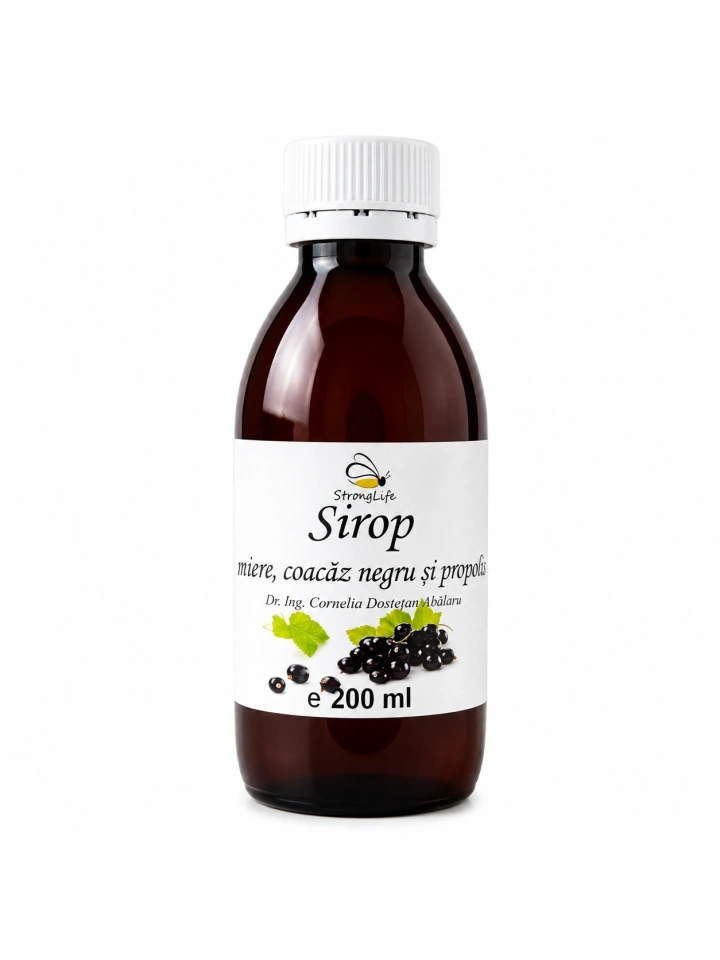 Sirop de coacaze negre si propolis cu miere de albine - 200ml by Dr. Ing. Cornelia Dostetan Abalaru apicultor - Img 5