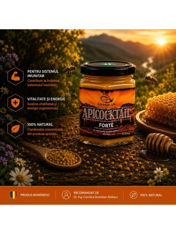 ApiCocktail® Forte - 225g cocktail apicol pentru intarirea sistemului imunitar, revitalizarea si energizarea organismului by Dr. Ing. Cornelia Dostetan Abalaru apicultor - Img 4