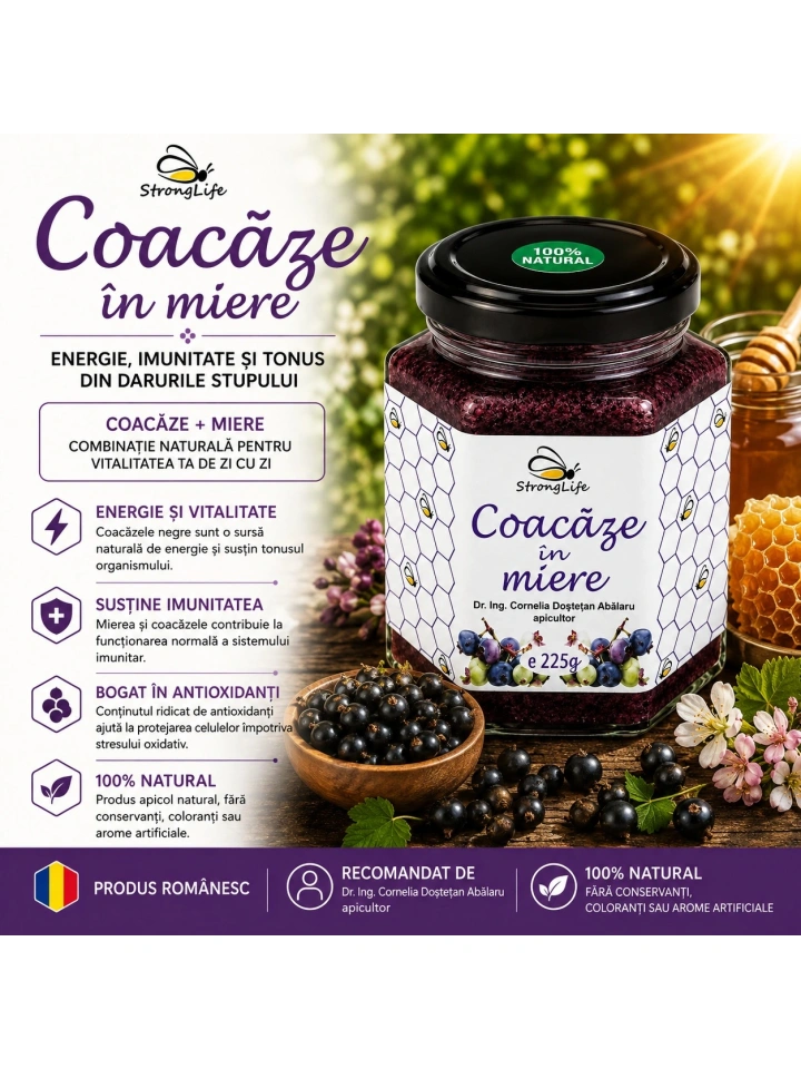 Coacaze in miere - 225g by Dr. Ing. Cornelia Dostetan Abalaru apicultor - Img 3