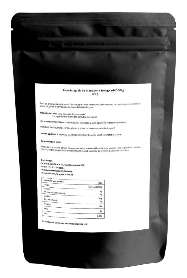 Faina Integrala de Grau Spelta Ecologica/BIO 500g - Img 3