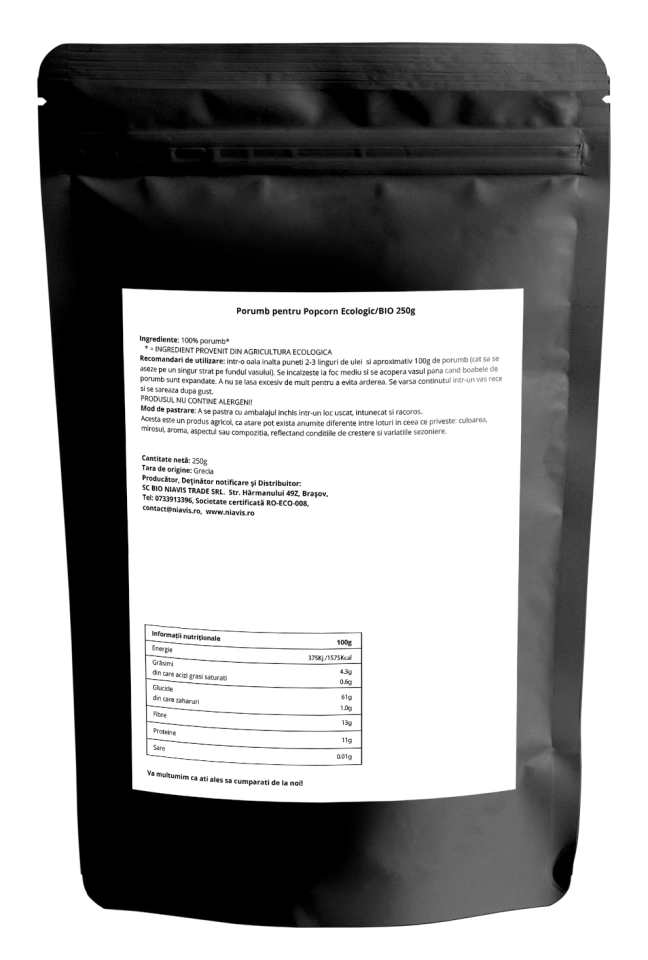 Porumb pentru Popcorn Ecologic/BIO 250g - Img 3
