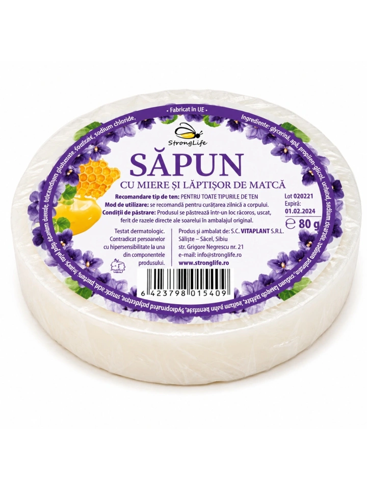 Sapun natural cu miere si laptisor de matca - 80g by Dr. Ing. Cornelia Dostetan Abalaru apicultor - Img 3