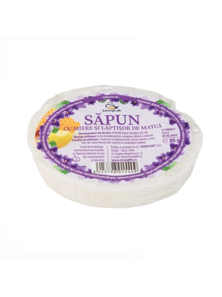 Sapun natural cu miere si laptisor de matca - 80g by Dr. Ing. Cornelia Dostetan Abalaru apicultor - Img 4