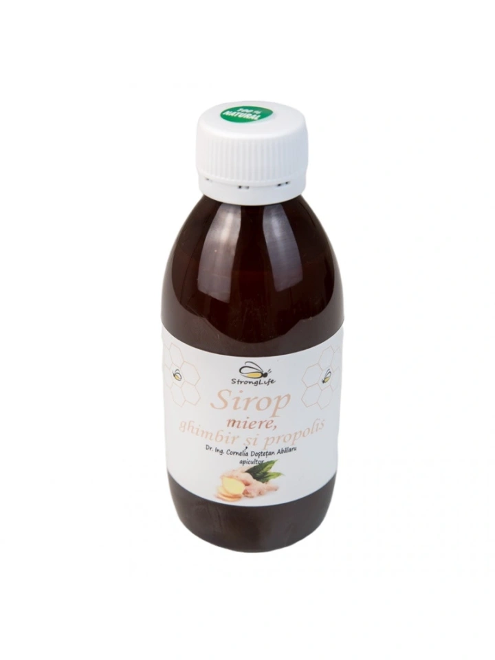 Sirop de ghimbir si propolis cu miere de albine - 200ml by Dr. Ing. Cornelia Dostetan Abalaru apicultor - Img 5
