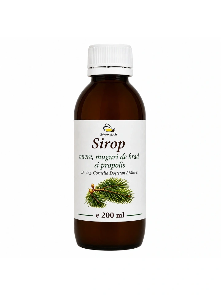 Sirop din muguri de brad si propolis cu miere de albine - 200ml by Dr. Ing. Cornelia Dostetan Abalaru apicultor - Img 5
