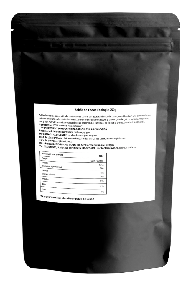 Zahar de Cocos Ecologic/BIO 250g - Img 2