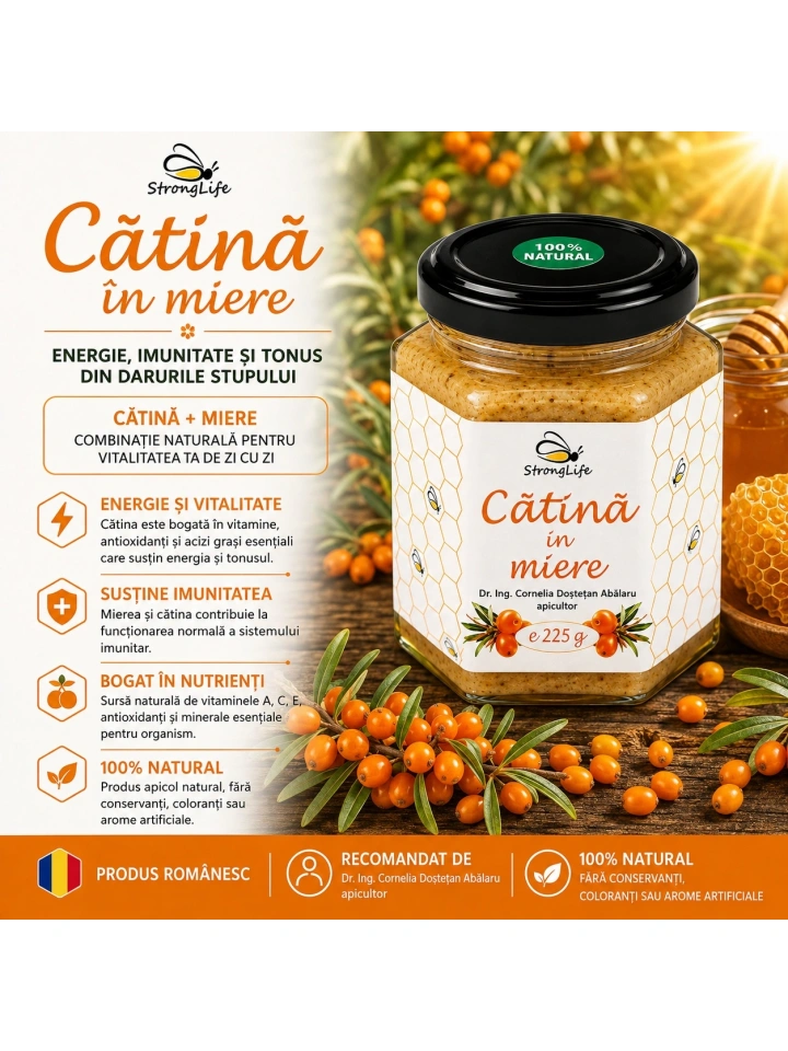 Catina in miere - 225g by Dr. Ing. Cornelia Dostetan Abalaru apicultor - Img 3