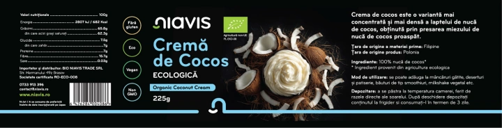 Crema de Cocos Ecologica 225g - Img 2