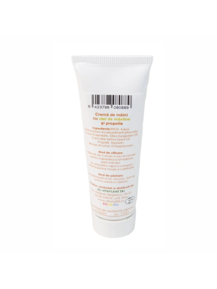 Crema de maini cu ulei de masline si propolis - 50ml by Dr. Ing. Cornelia Dostetan Abalaru apicultor - Img 5