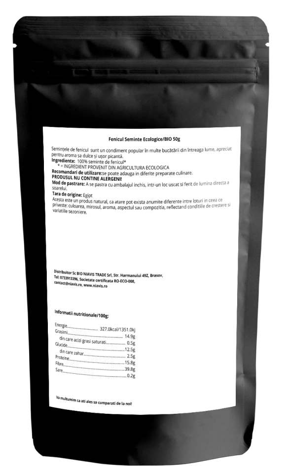 Fenicul Seminte Ecologice 50g - Img 2