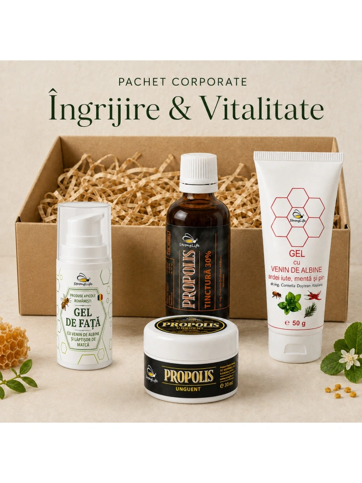 Îngrijire &amp; vitalitate – pachet cadou cu produse apicole naturale - Img 2