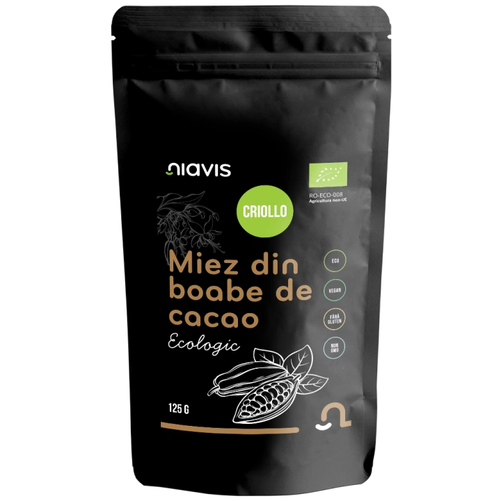 Miez din Boabe de Cacao Criollo Ecologice/BIO 125g - Img 2