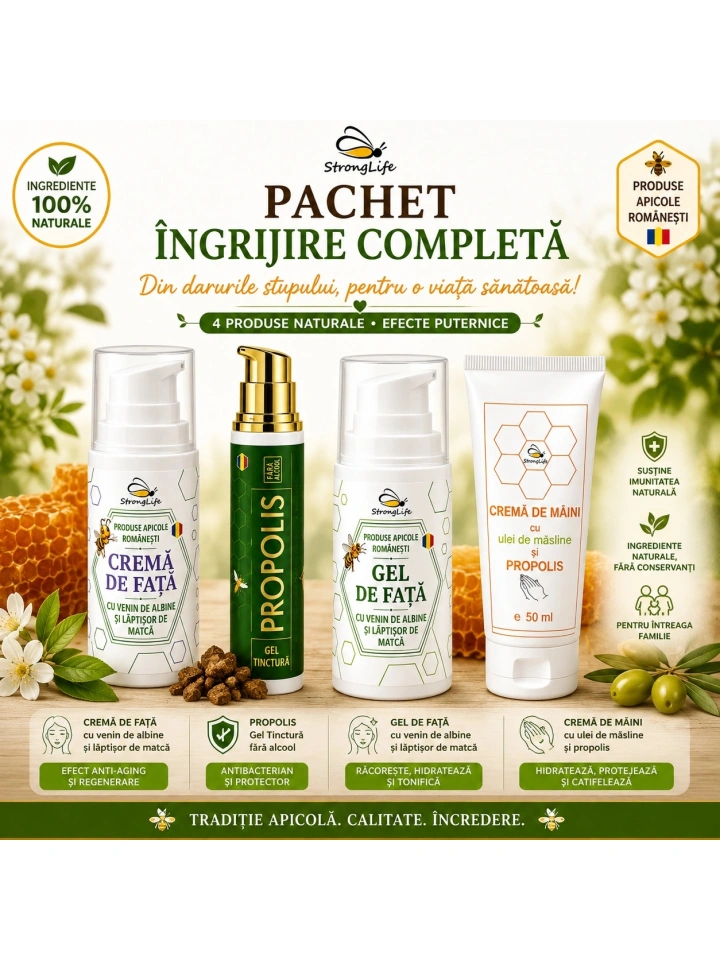 Pachet ingrijire completă – produse apicole naturale pentru Față și Mâini - Img 2