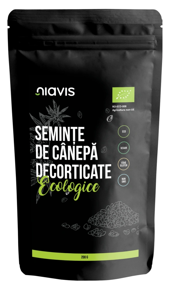 Seminte de Canepa Decorticate Ecologice/BIO 200g - Img 2