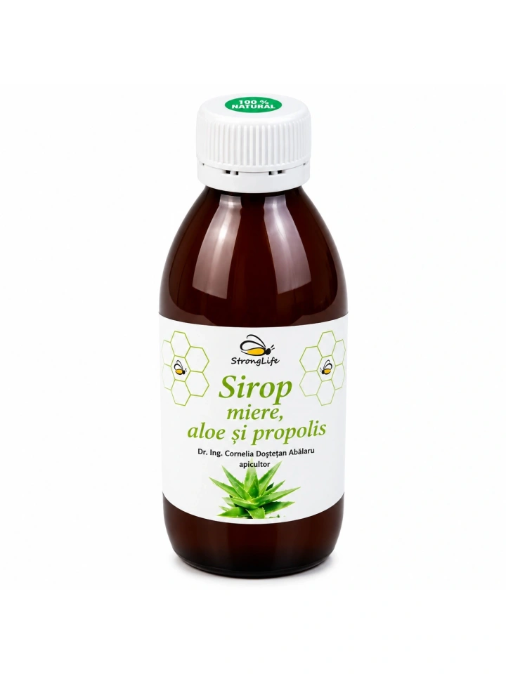Sirop de aloe si propolis cu miere de albine - 200ml by Dr. Ing. Cornelia Dostetan Abalaru apicultor - Img 5