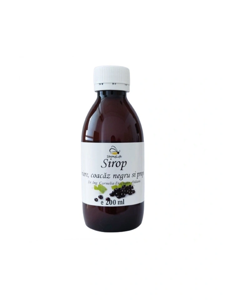 Sirop de coacaze negre si propolis cu miere de albine - 200ml by Dr. Ing. Cornelia Dostetan Abalaru apicultor - Img 6