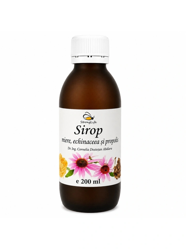 Sirop de echinacea si propolis cu miere de albine - 200ml by Dr. Ing. Cornelia Dostetan Abalaru apicultor - Img 5