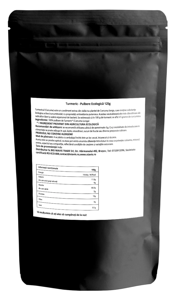 Turmeric Pulbere Ecologica/Bio 125g - Img 2