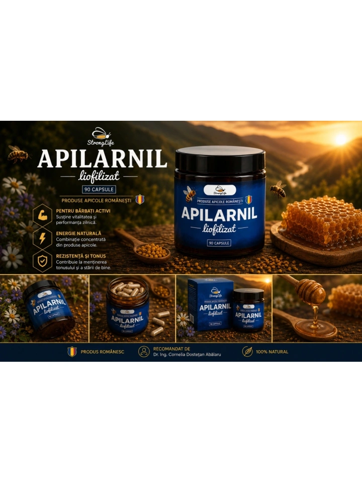 Apilarnil Liofilizat StrongLife - 90 capsule by Dr. Ing. Cornelia Dostetan Abalaru apicultor - Img 5